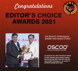 OSCOO Won Cost effective Storage Brand in India August 2021 OSCOO Won Cost-effective Storage Brand in India, August 2021