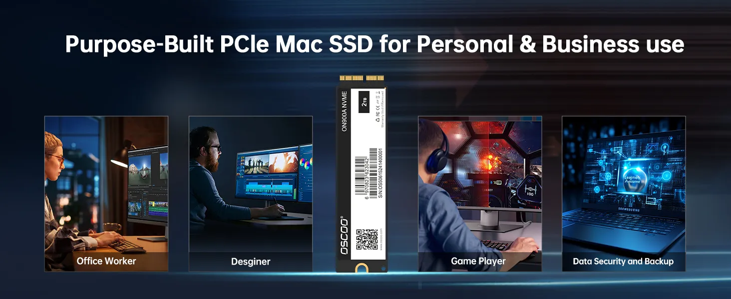 ON900A NVMe PCIe Gen3.0*4 SSD for Macbook 10 oscoo on900a nvme pice3 ssd for mac applications