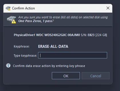 How to Secure Erase and Sanitize SSD for Free? 9 confirm the action How to Secure Erase and Sanitize SSD for Free?