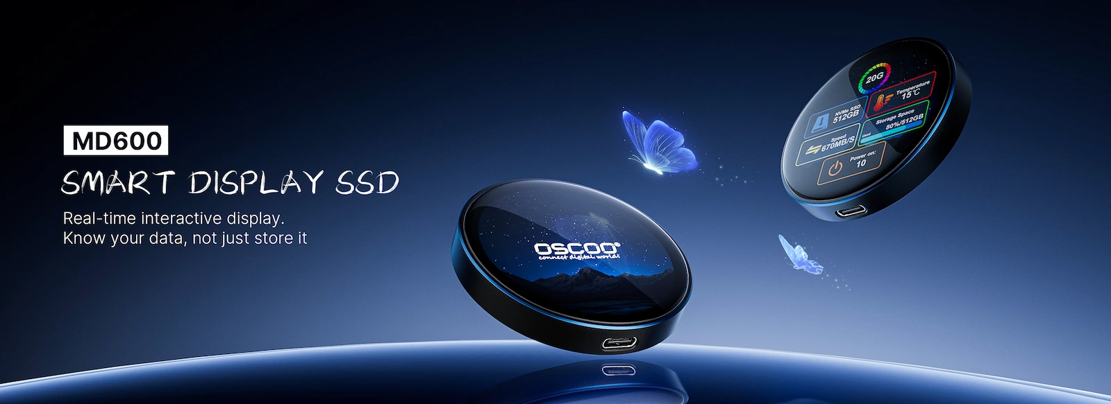 OSCOO MD600 smart display PSSD MD600 Password Protected Magnetic PSSD with Smart Display